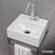 Kit Gabinete Banheiro Pequeno Suspenso 32×30 C/ Cuba Pia de Apoio Beltempo
