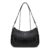 Bolsa Feminina Vittal Couro Legítimo Yara Versátil Metal Sparkle Alça Dupla Corrente Preta Marrom Prata Onix
