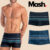 Sunga Boxer Box Mash Estampa Listrada com Cordão de Regulagem Forrada Adulto Masculino Moda Praia