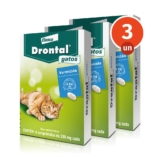Kit 3 Vermífugo Drontal Gatos 4 Comprimidos para Gatos de até 4kg Elanco