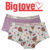 Kit 10 / 5  Calcinha BIG LOVE Juvenil Shortinho Box Feminina de Algodão ( cotton ) menina moça R065