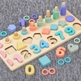 Ábaco Brinquedo Educativo Montessori Infantil Plástico Tabuleiro Cubo Didático Interativo