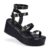 Sandália Feminina Tira Anabela Flatform Fivela Spike Estilosa 440