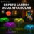 Kit 3 Espeto Jardim Solar Agua Viva com Placa Solar embutida RGB Led para Ambiente Externo