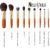 KIT 9pcs Conjunto De Pincéis De Maquiagem Protable Set Mini Blush Kit De Pincel Para Sobrancelhas Cosméticas