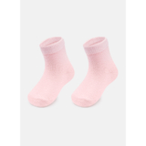 Meia Infantil Menina Soquete Bebê Rosa Lisa Puket