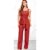 L158 Body Conjunto Feminino Marrant Colete com Ziper cinto  e Calça