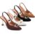 Scarpin Feminino Lumiss Salto Alto Fino Metalizado Bico Fino Enfeite Pedra