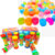 30 Cxs Giz De Cera Pequeno 5 Cores + 30 Bolha De Sabão + 30 Slime + 30 Gruda Lembrancinha P/ Criança