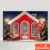 Painel de Natal Fundo Fotográfico Natalino Cenário Casa Polo Norte para Fotos Em Tecido Sublimado