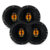 Kit com 4 Auto-falantes Super potente de 110W RMS cada par – Triaxial de 6″ Polegadas Jb Flex