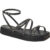 Sandalia Feminina Flatform Rasteira Nó Strass Tiras Cruzadas Brilho Glam Papete Promoção Gigil
