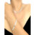 Conjunto Feminino Colar Choker Gargantilha Fita Laminada Prata + Pulseira