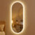 Espelho Oval Corpo Inteiro 150x40cm Led Touch Bivolt Quente e Frio Decoração Pinterest Sala Quarto