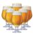 Taça de Vidro Beer Master com Filete de Ouro 6pcs, 380ml – Ruvolo