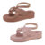 Sandália Flat Infantil Feminina Verão com Flor Kidstep