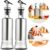 Kit 2 Galheteiro Porta Azeite Vinagre Dosador Vidro e Inox Vinagreiro Azeiteiro 300ML + 500ML DUHOME
