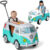 Carrinho de Passeio e Pedal para Bebe Calesita Kombina Azul