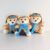 Trio De Ursinhos De Pelúcia Para Menina E Menino- Trio Ursinho Aviador Azul Bebê