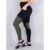 Calça Legging Feminina Suplex Academia Bicolor Cintura Alta