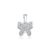 Pingente de Prata 925 Borboleta com Zircônias