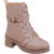 Bota Infantil GiGiL Teen Feminina Coturno Blogueira Plataforma Salto Baixo Grosso Moda Confortavel