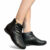Bota Feminina Cano Curto Franzido Comfortflex Preta 2491302-1