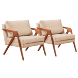 Conjunto – 2 Poltronas Mona Luxo Madeira Maciça Castellar
