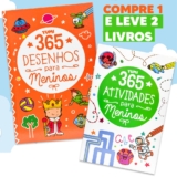 Kit 2 Livro Infantil 365 Desenhos Para Meninos Livro De Pintura Desenhos Para Colorir + 365 Atividades Para Meninos