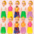 KIT 10 Boneca Lizzie Barbie Brinquedo para Meninas Boneca Prenda Boneca com Roupas Polly