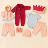 Enxoval Roupas Boneca Bebê Reborn 8 Peças Mamãe Reborn – Veste de 45 a 50cm!