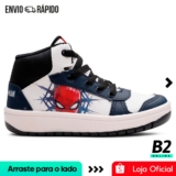 Tênis Marvel Homem Aranha Juvenil Cano Alto Original com Nota Fiscal e Garantia