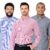 Kit 3 Camisas Social Masculina Listrada Manga Longa Camisaria Colombo