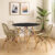 Conjunto Sala de Jantar Mesa Eames 90cm + 4 Cadeiras Kaila Pp Cores