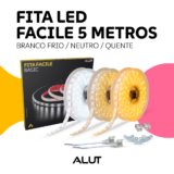 Fita Led Facile 5 Metros 7w 12w 20w 2700k/4000k/6500k Branco Quente/Neutro/Frio a prova d’água Alut By Avant