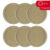 Prato Raso Flat Ocre Areia 6 Unidades 26cm Oxford Jogo de Pratos