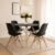 Conjunto Sala de Jantar Mesa Eames 90cm + 4 Cadeiras Saarinen Dsw Cores