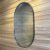 Espelho Oval Decorativo 50×80 Com Borda Couro Sala Quarto