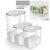 Kit 3 Organizadores Geladeira Porta Temperos 1,5L E 2,3L Clear Fresh Com Tampa Ou