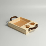 Bandeja com Suporte para Long Neck Com alça estilo couro presente natal