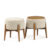 Conj. 2 Puff Decorativo Multiuso Com Mesa Auxiliar Dual Elegante
