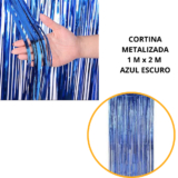 1~5 Cortina Metalizado para Festa 1mx2m painel decoração fita metalizada azul escuro 30% OFF