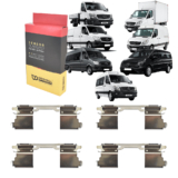 Kit 4 Trava Mola Pastilha Freio Dianteiro Mercedes-Benz Sprinter 311 313 415 515 Vito 2012 a 2019