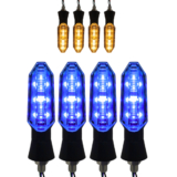 2 Pares de Pisca Sequencial 4 UNIDADES Parafuso Led com Drl Azul Cg HONDA/YAMAHA