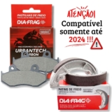 Kit Freio Elite 125 2019-2024 Pastilhas E Lonas Diafrag