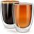 Kit 6 Copos Vidro Duplo Parede Dupla Reforçado Resistente 350ml Café Expresso Chá Capuccino Presente