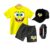 Conjunto Infantil Meninos Camiseta Short Relogio Boné Bob Esponja