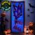 Capa Porta Decoração Halloween Zumbi Neon Brilha C/ Luz Negra 0,85×2,10m Tecido Sublimado C/Elástico