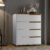 Cômoda 4 Gavetas Viena Branco/Nature MDF Casamia