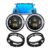 Kit 2 Farol Angel Eye Led + Suporte Jeep Troller Fusca Kombi